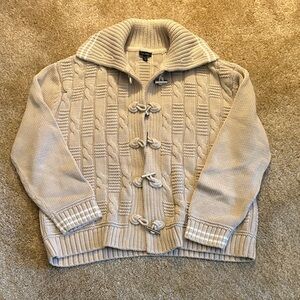 Talbots Cream Cable Knit Cardigan